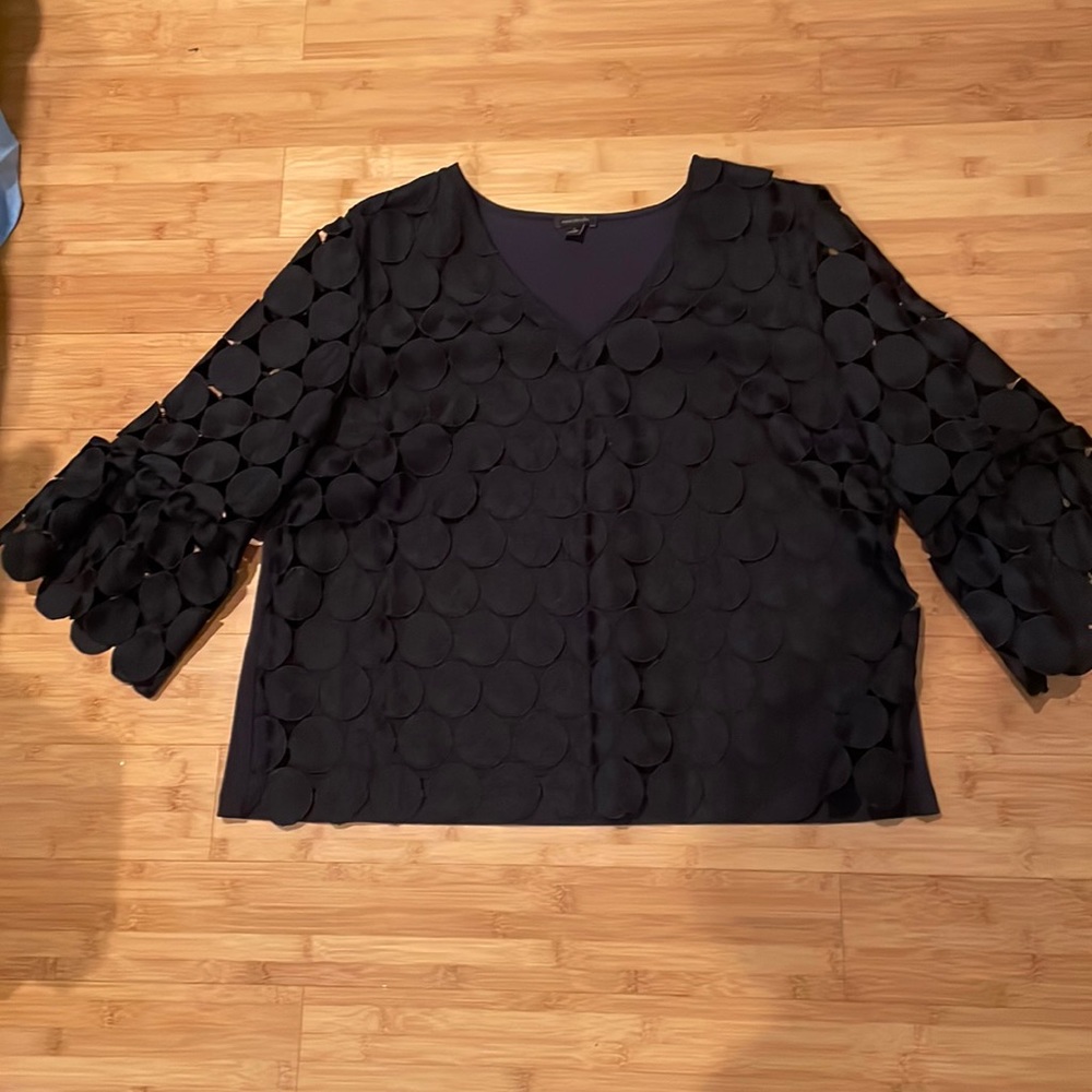 Navy lace top